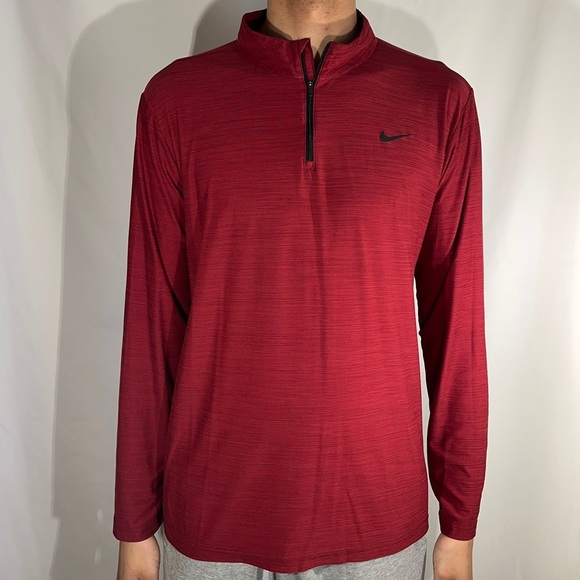 Men’s XLT Red Nike Dri-Fit Quarter Zip - Picture 1 of 4